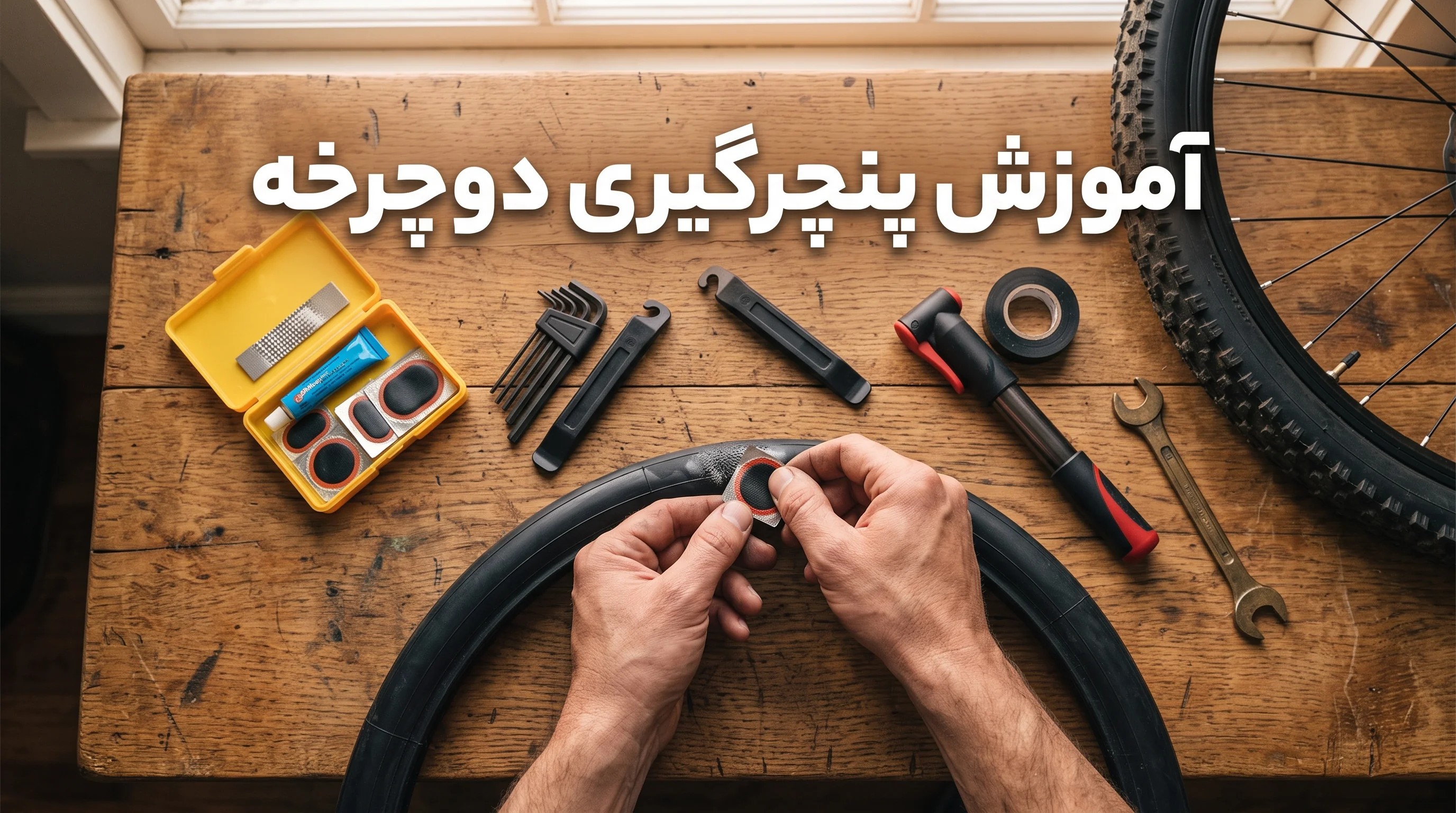 آموزش پنچرگیری دوچرخه: راهنمای گامبهگام + وسایل ضروری
